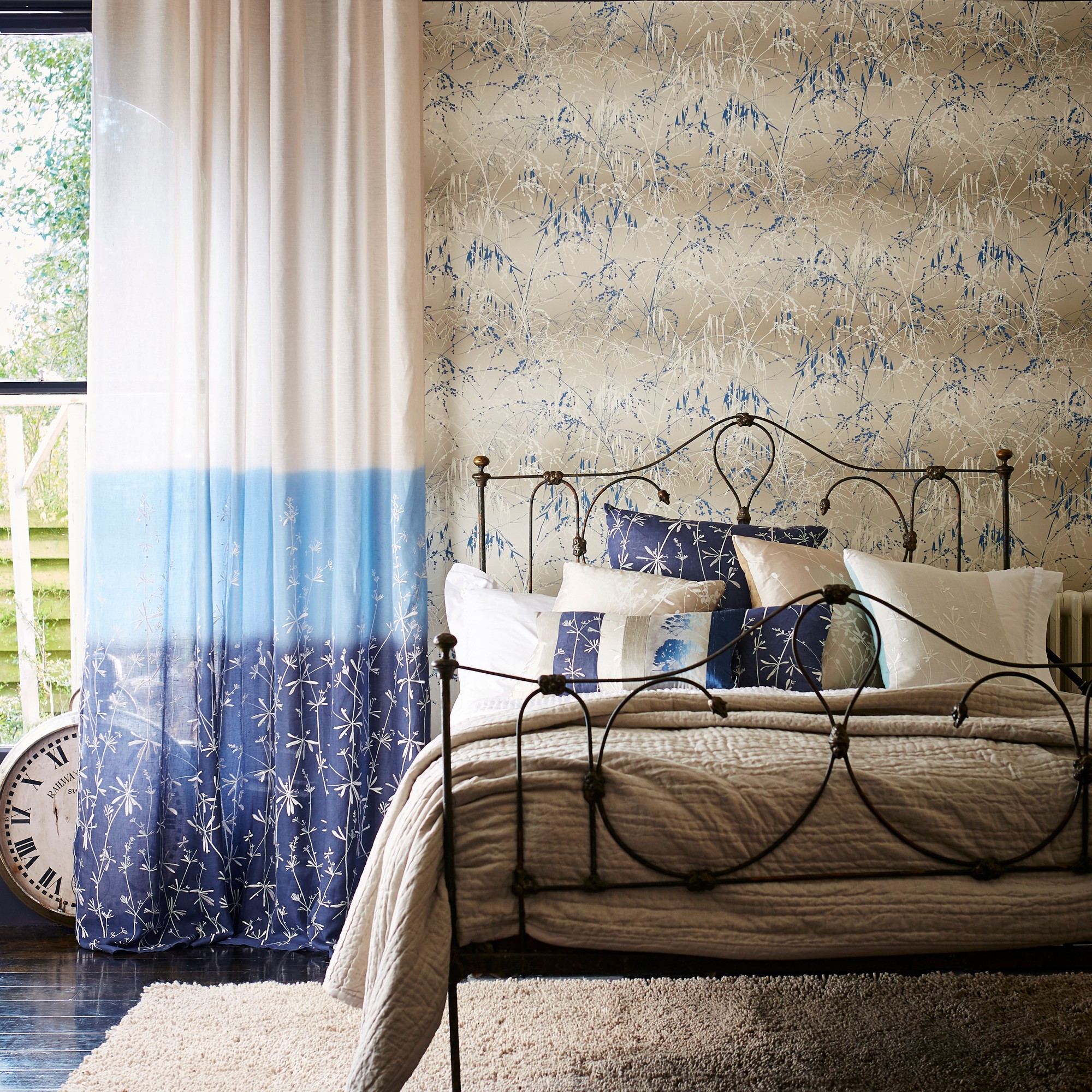 Meadow Grass Wallpaper 111408 By Harlequin In Gilver Blue